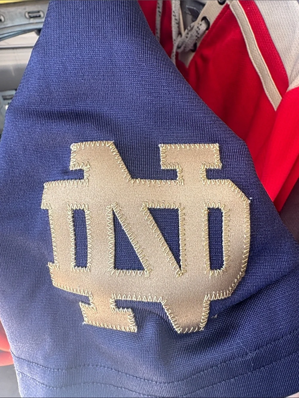 Under Armour Notre Dame Performance Football Jersey Youth XL - Picture 3 of 4